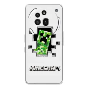 Чехлы для Nothing Phone (3a) Pro (Персонажи Майн Крафт) (Крипер)
