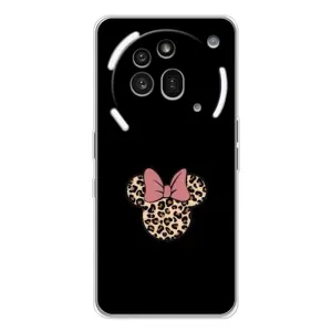 Чехол с леопардовым принтом на Nothing Phone (3a) Pro (Леопардовая Минни)