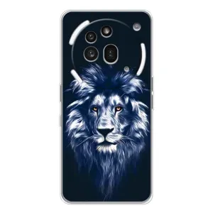Чехол с картинкой на Nothing Phone (3a) Pro (Лев - синий)