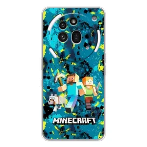 Чехлы для Nothing Phone (3a) Pro (Персонажи Майн Крафт) (Майнкрафт)