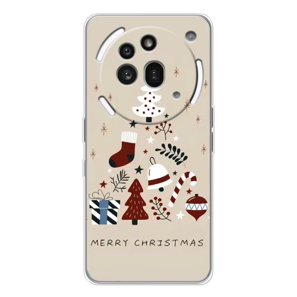 Чехол с рисунком «Merry Christmas» для Nothing Phone (3a) Pro Чехол с рисунком «Merry Christmas» для Nothing Phone (3a) Pro