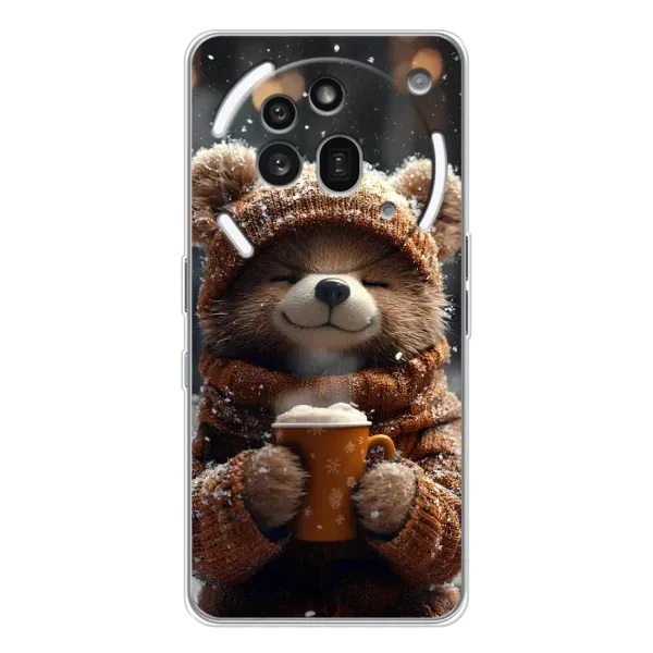 Чехол с рисунком «Медвежонок с кофе» для Nothing Phone (3a) Pro Чехол с рисунком «Медвежонок с кофе» для Nothing Phone (3a) Pro