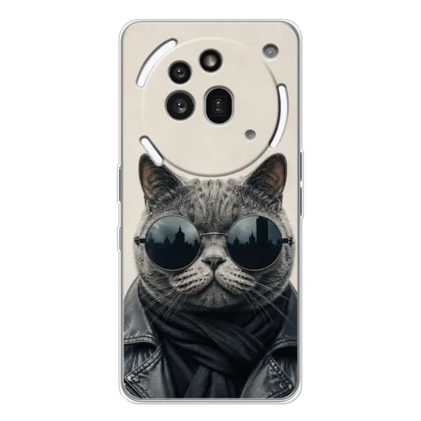 Чехол с рисунком «Модный кот» для Nothing Phone (3a) Pro Чехол с рисунком «Модный кот» для Nothing Phone (3a) Pro