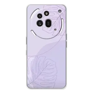 Чехол цветочный дизайн для Nothing Phone (3a) Pro (Монстера фиолетовая)