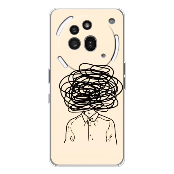 Чехол с рисунком «Мысли» для Nothing Phone (3a) Pro Чехол с рисунком «Мысли» для Nothing Phone (3a) Pro