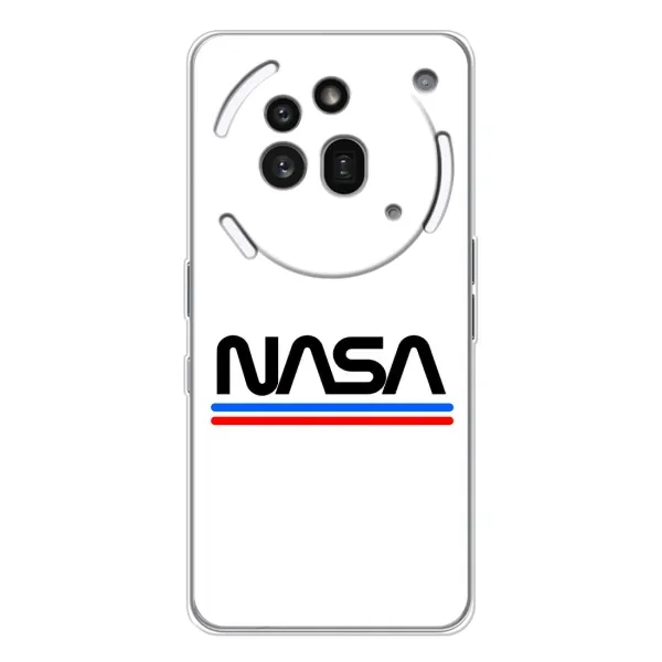 Чехол с рисунком «NASA на белом фоне» для Nothing Phone (3a) Pro Чехол с рисунком «NASA на белом фоне» для Nothing Phone (3a) Pro
