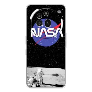 Силиконовый бампер с принтом "Наса" на Nothing Phone (3a) Pro (Nasa на луне)
