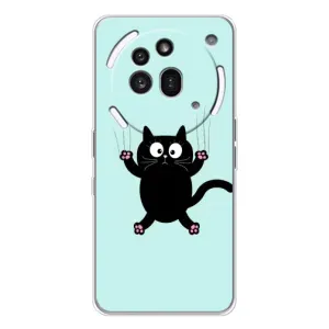 Силіконовий чохол з котиком для Nothing Phone (3a) Pro (Падаючий кіт)