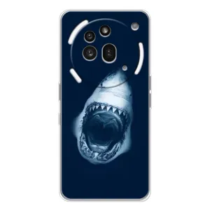 Силіконовий бампер з картинкою звірів для Nothing Phone (3a) Pro (Пащу Акули)