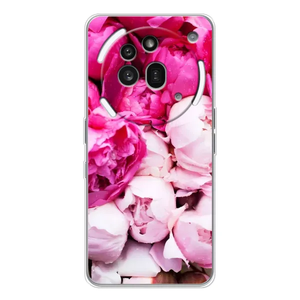 Чехол с рисунком «Пионы» для Nothing Phone (3a) Pro Чехол с рисунком «Пионы» для Nothing Phone (3a) Pro