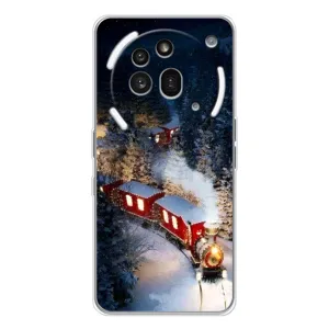 Силіконовий бампер на різдво для Nothing Phone (3a) Pro (Потяг)