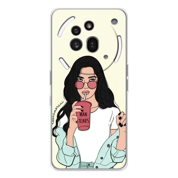 Чехол с рисунком «С напитком» для Nothing Phone (3a) Pro Чехол с рисунком «С напитком» для Nothing Phone (3a) Pro