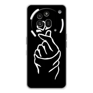 Чохол (Знак сердечка) для Nothing Phone (3a) Pro (Сердечко на чорному)