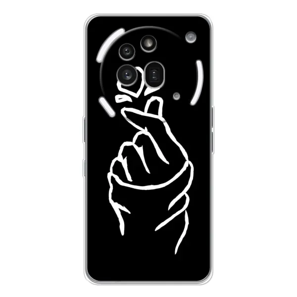 Чехол с рисунком «Сердце на черном» для Nothing Phone (3a) Pro Чехол с рисунком «Сердце на черном» для Nothing Phone (3a) Pro
