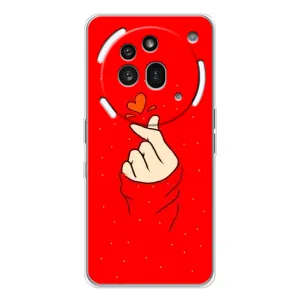 Чохол (Знак сердечка) для Nothing Phone (3a) Pro (Сердечко на червоному)