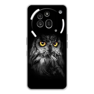 Чохли з принтом СОВИ для Nothing Phone (3a) Pro (Сова на чорному)