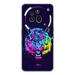 Силіконовий бампер з картинкою звірів для Nothing Phone (3a) Pro (Тигр-Арт)