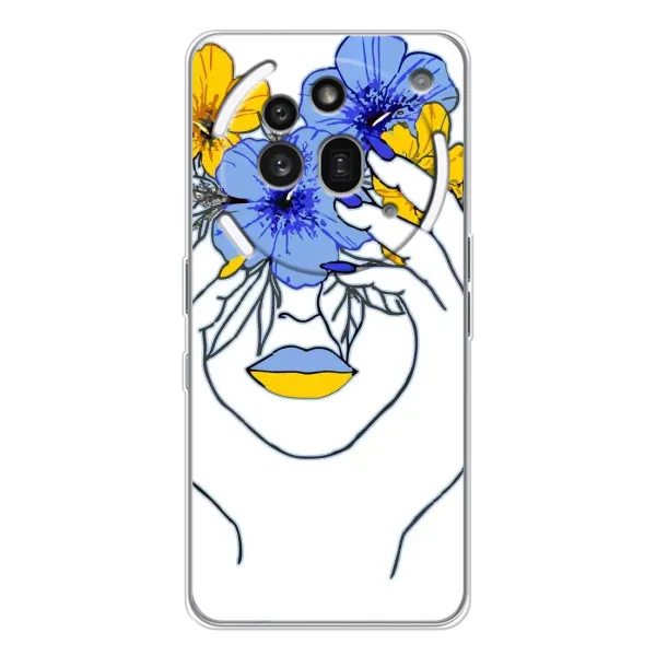 Чехол с рисунком «Украинка на всю голову» для Nothing Phone (3a) Pro Чехол с рисунком «Украинка на всю голову» для Nothing Phone (3a) Pro