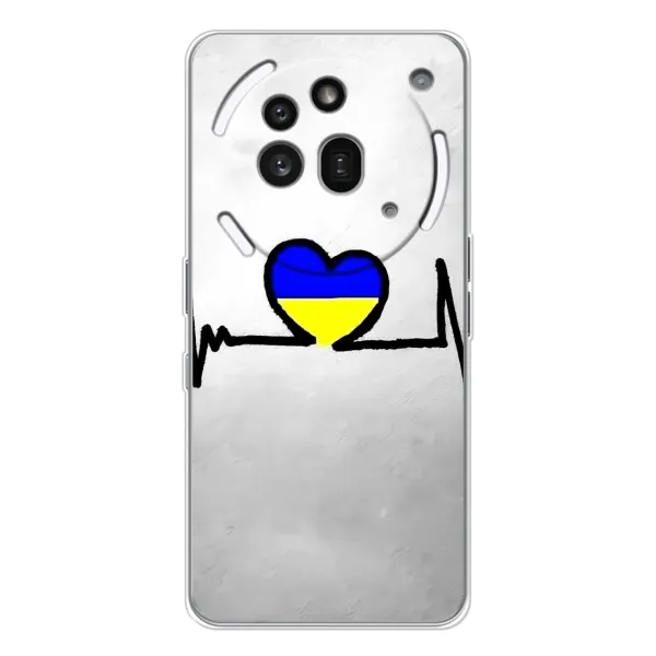 Чехол с рисунком «Украинская кардиограмма» для Nothing Phone (3a) Pro Чехол с рисунком «Украинская кардиограмма» для Nothing Phone (3a) Pro
