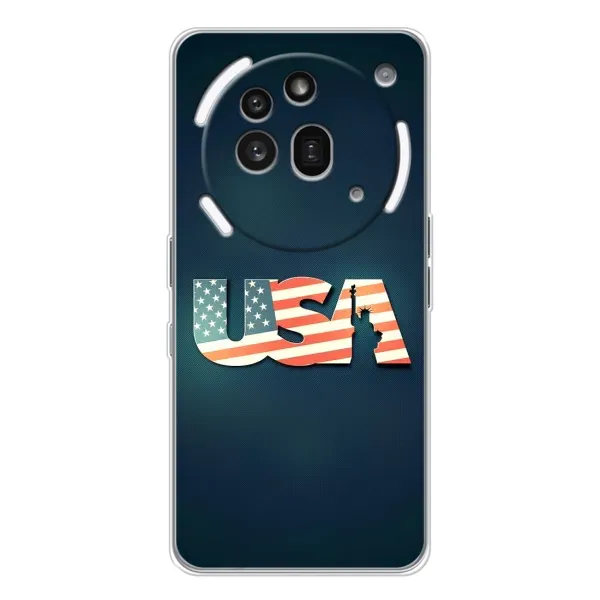 Чехол с рисунком «USA» для Nothing Phone (3a) Pro Чехол с рисунком «USA» для Nothing Phone (3a) Pro