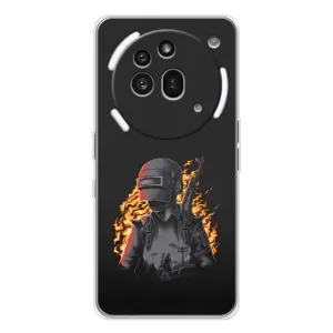 Чохол з картинкою "Герой Pubg" на Nothing Phone (3a) Pro (В полум'ї)