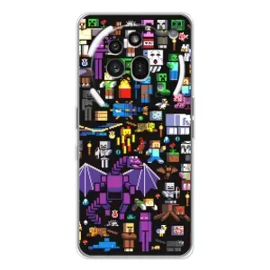 Чехол майнкрафт для Nothing Phone (3a) Pro (Все персонажи)