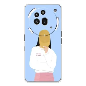 Силиконовый Чехол на Nothing Phone (3a) Pro с картинкой Стильных Девушек (Желтая кепка)