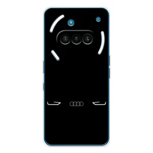 Силиконовый бампер с картинкой машины на Nothing Phone (3a) (Силует Audi)