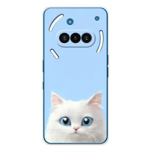 Чехол на тематику: Коты для Nothing Phone (3a) (Белый кот)