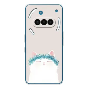 Чехол на тематику: Коты для Nothing Phone (3a) (Белый котик)