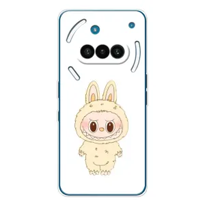 Чехол с принтом Лабубу для Nothing Phone (3a) (Бежевый Лабубу)