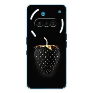 Чехол с изображением вкусной еды для Nothing Phone (3a) (Чёрная клубника)