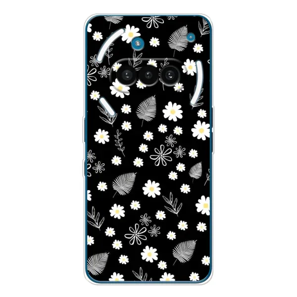 Чехол с рисунком «цветение на чорном» для Nothing Phone (3a) Чехол с рисунком «цветение на чорном» для Nothing Phone (3a)