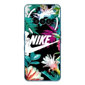 Силіконовый Чохол на Nothing Phone (3a) з картинкою НАЙК (Квітковий Nike)