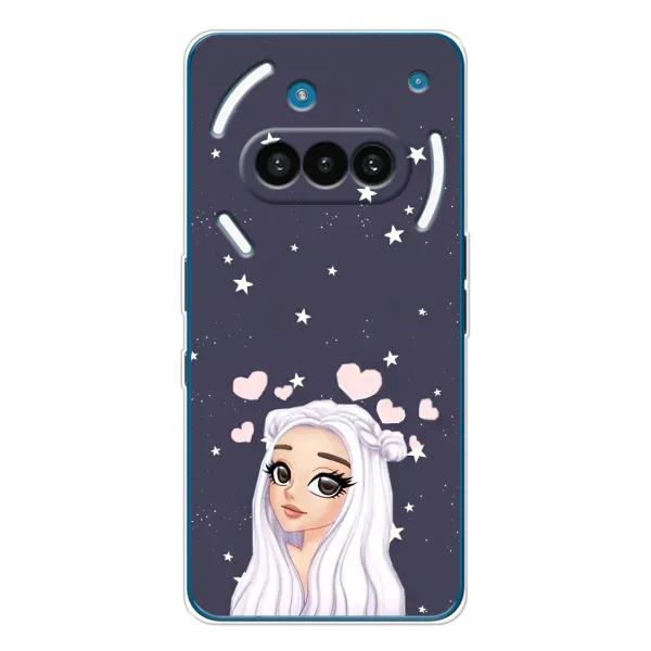 Чехол с рисунком «Девушка и сердечки» для Nothing Phone (3a) Чехол с рисунком «Девушка и сердечки» для Nothing Phone (3a)