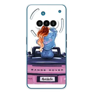 Силиконовый Чехол на Nothing Phone (3a) с картинкой Стильных Девушек (Девушка на машине)