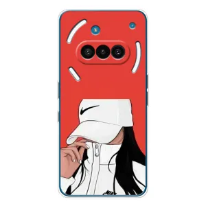 Силиконовый Чехол на Nothing Phone (3a) с картинкой Стильных Девушек (Девушка Nike)