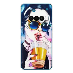 Чехол с картинкой Модные Девчонки Nothing Phone (3a) (Девушка с коктейлем)