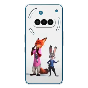 Силиконовый чехол с принтом Зоотрополіс для Nothing Phone (3a) (Джуди и Ник)