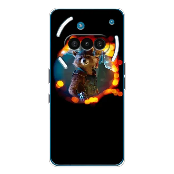 Чехол с рисунком «Енот Ракета» для Nothing Phone (3a)