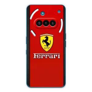 Силиконовый бампер с картинкой машины на Nothing Phone (3a) (Ferrari Logo)