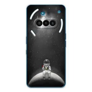 Силиконовый Чехол с принтом "Космонавты" на Nothing Phone (3a) (Космонавт романтик)