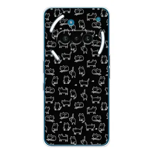 Чехол на тематику: Коты для Nothing Phone (3a) (Котики на черном)