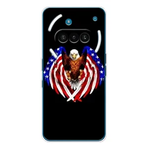 Чехол Флаг USA для Nothing Phone (3a) (Крылья США)