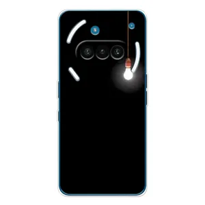 Чехол с картинками на черном фоне для Nothing Phone (3a) (Лампочка)