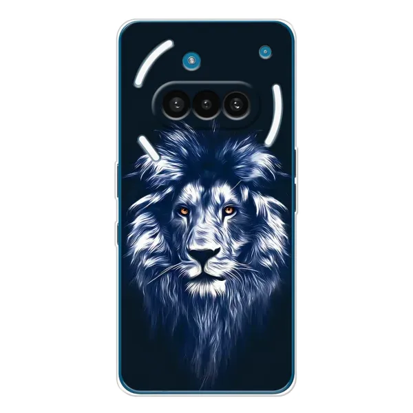 Чехол с рисунком «Лев - синий» для Nothing Phone (3a) Чехол с рисунком «Лев - синий» для Nothing Phone (3a)