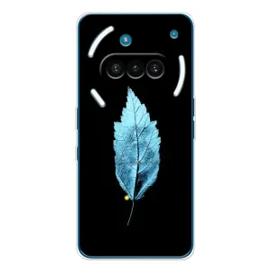 Чехол с картинками на черном фоне для Nothing Phone (3a) (Листочек)