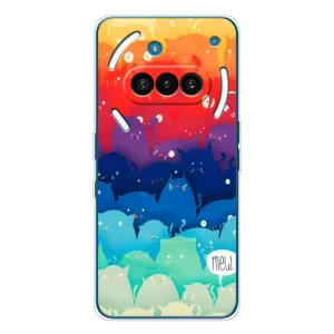 Силиконовый чехол с котиком для Nothing Phone (3a) (Mew)