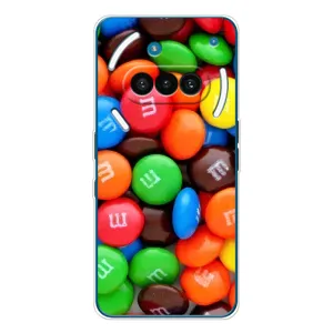 Чехол с изображением вкусной еды для Nothing Phone (3a) (Разноцветные M&M'S)