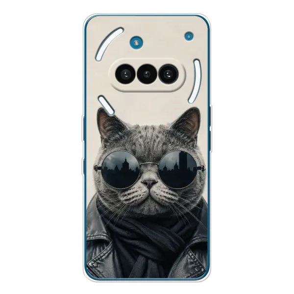 Чехол с рисунком «Модный кот» для Nothing Phone (3a) Чехол с рисунком «Модный кот» для Nothing Phone (3a)